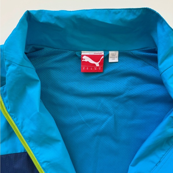 Puma Men's Teal and Lime Arsenal Windbreaker - Picture 3 of 5